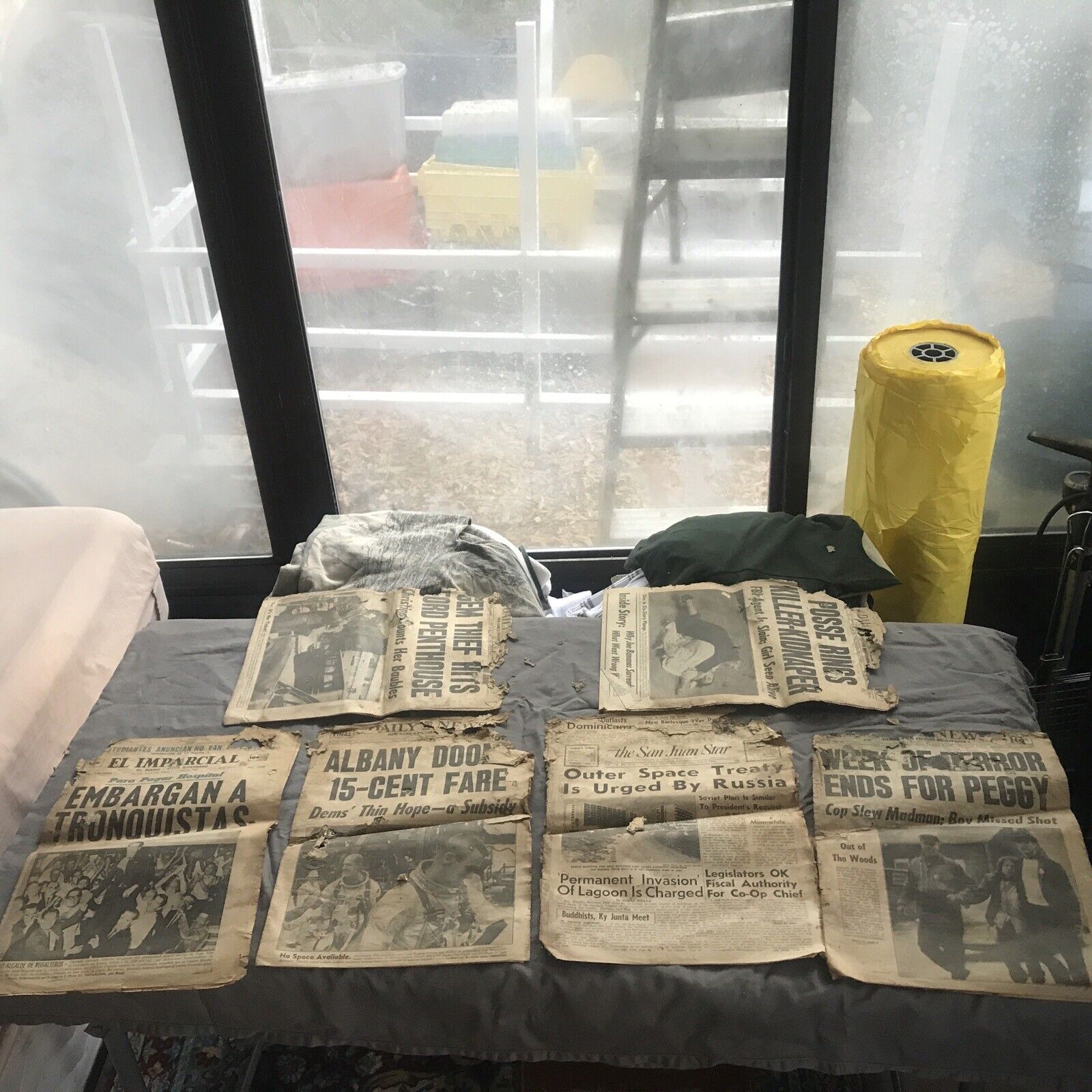 Multiple Old Newspapers 