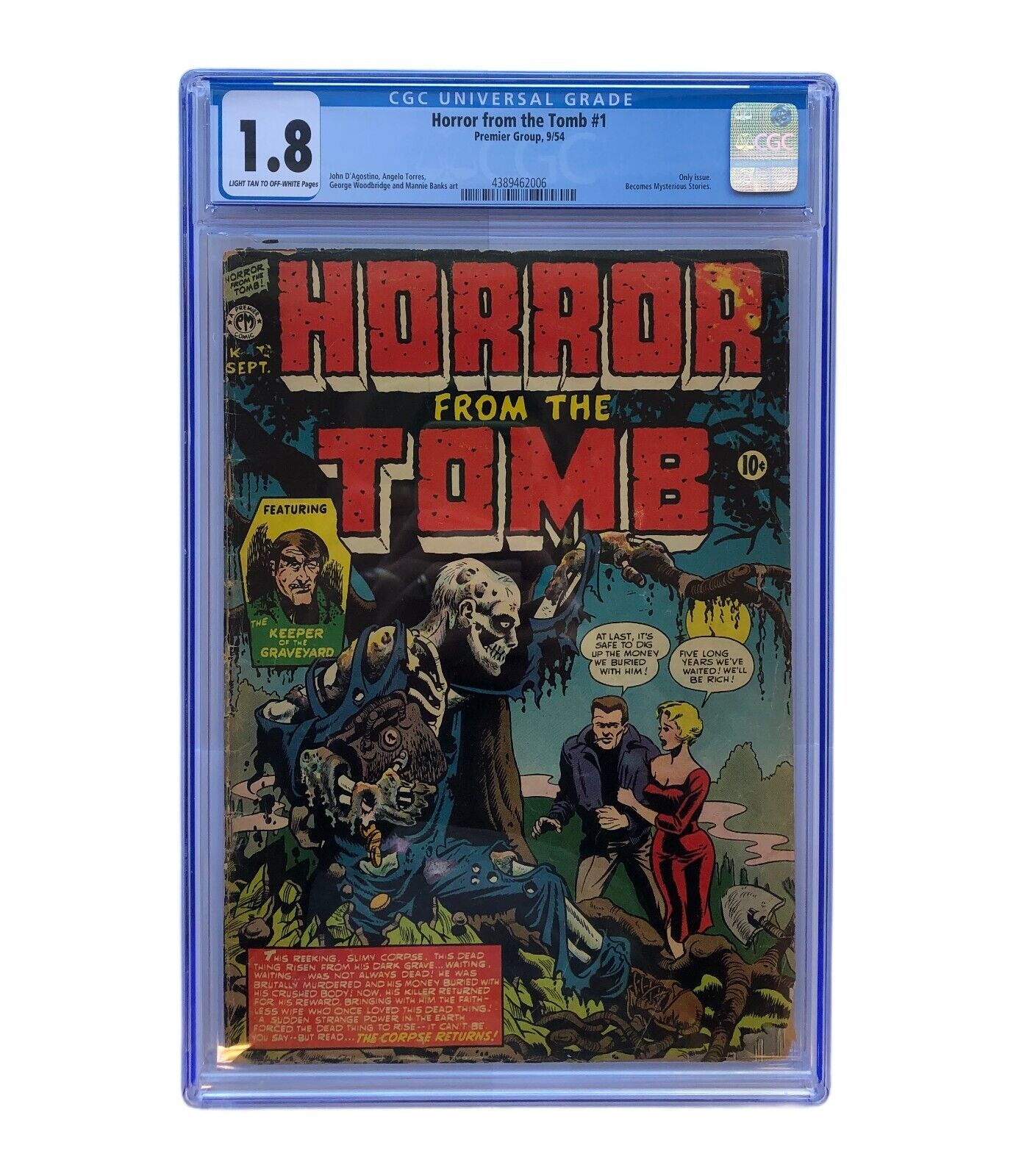 Horror from the Tomb #1 CGC Universal 1.8 September 1954 *1274