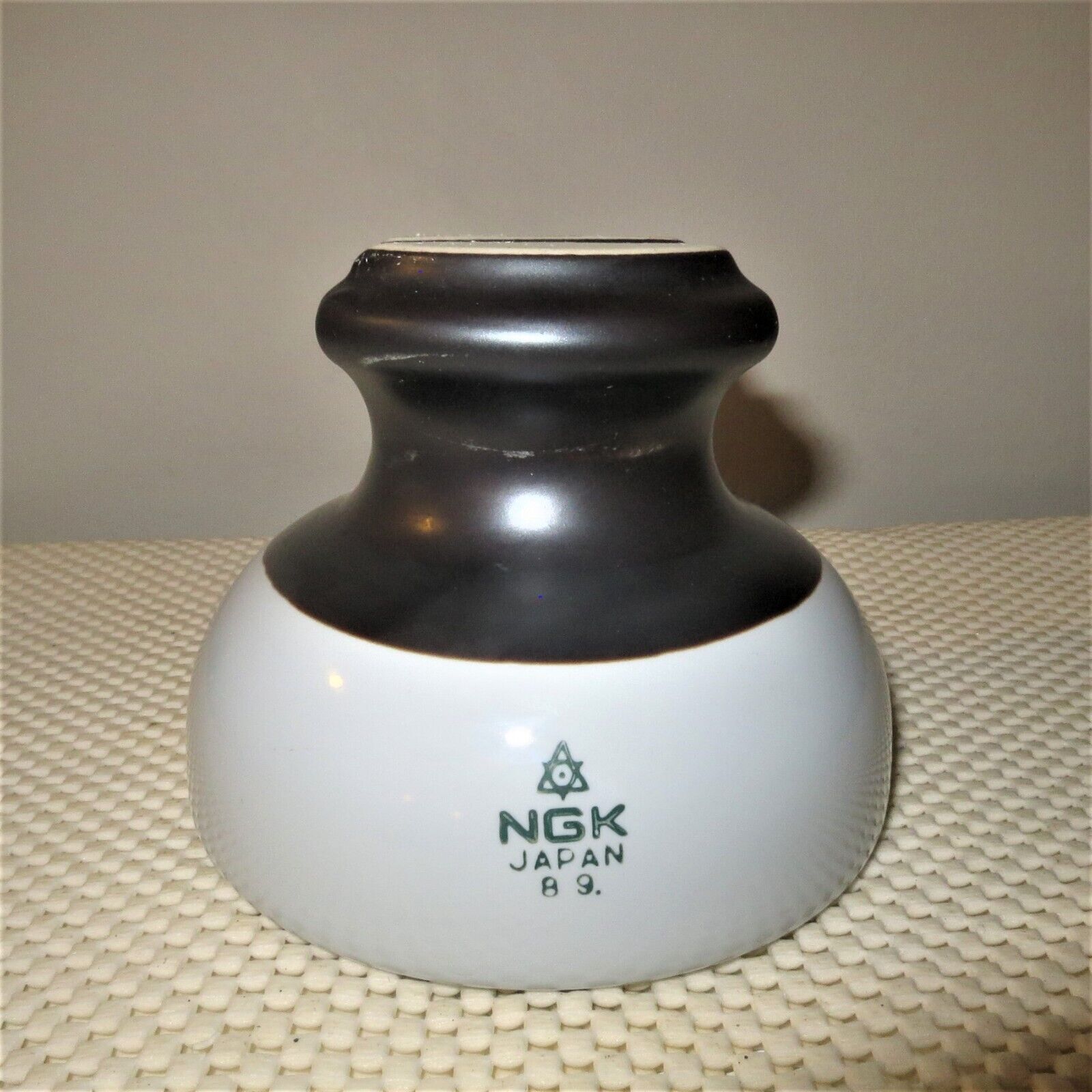 NGK Electric Power Line Insulator Ceramic Porcelain Brown Gray Made in Japan