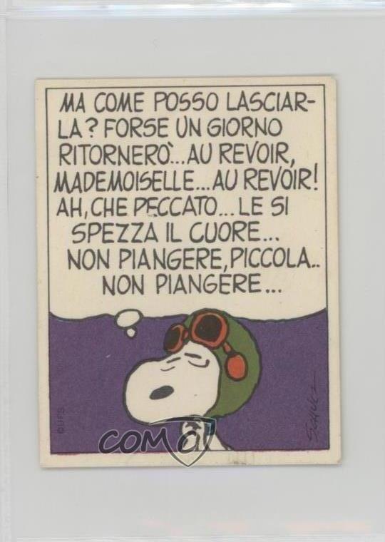 1971 Milano Libri Edizioni Le Figurine de Linus Peanuts Stickers Snoopy #149 2xw