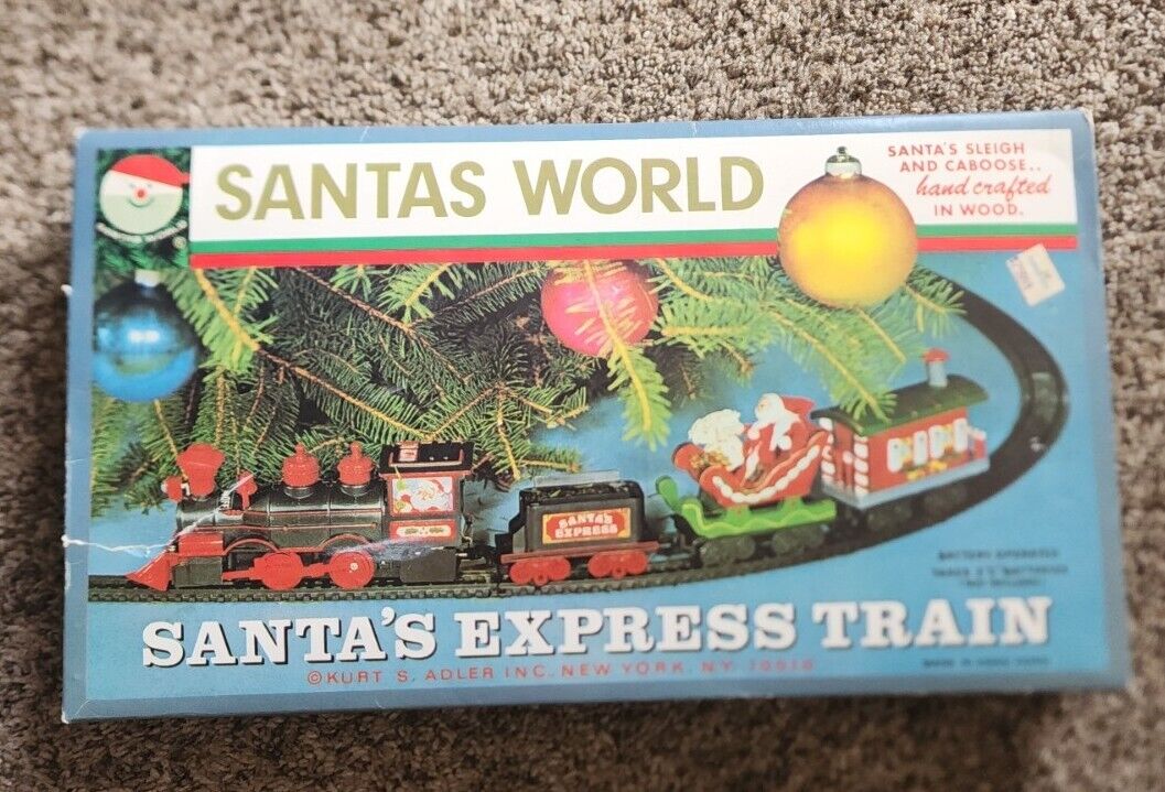 Vintage Kurt S.  Adler Santa\'s Express Train Set In Box - Santa\'s World