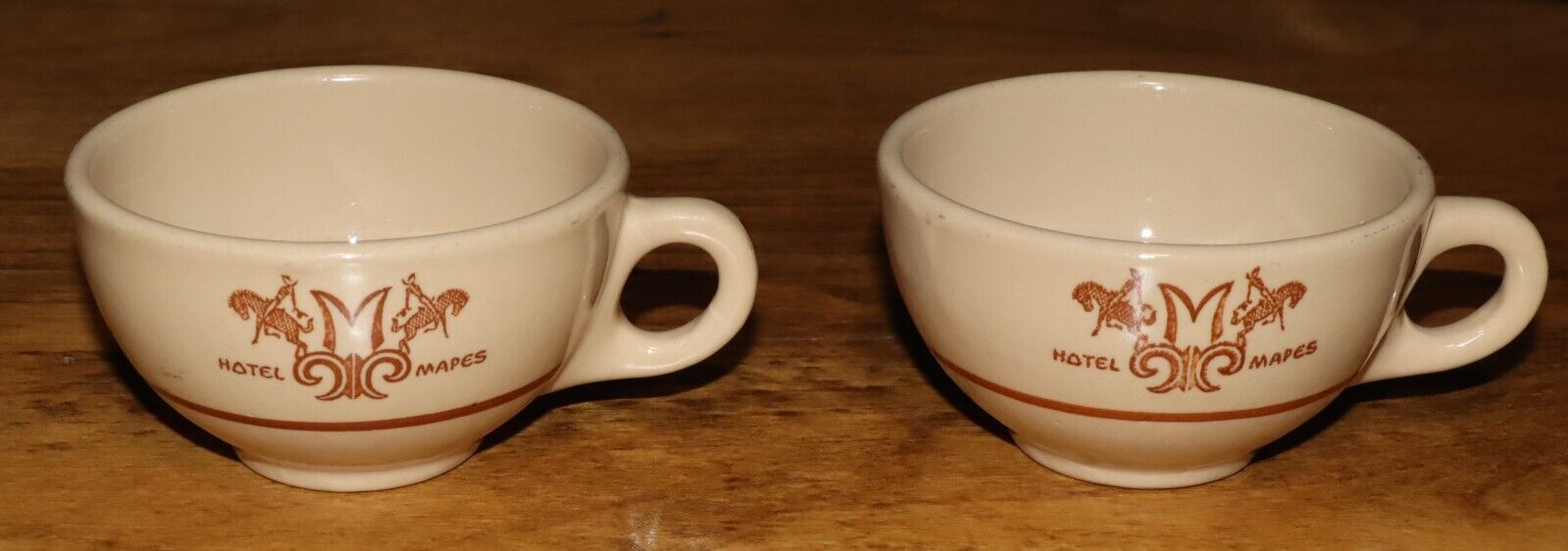 RARE - Hotel Mapes coffee mugs - Tepco China USA