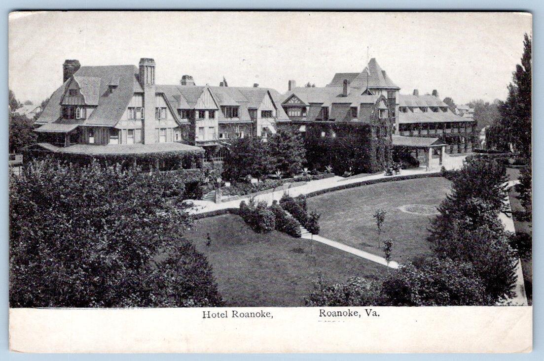 Pre-1907 HOTEL ROANOKE VIRGINIA VA BLACK & WHITE ANTIQUE POSTCARD UNUSED