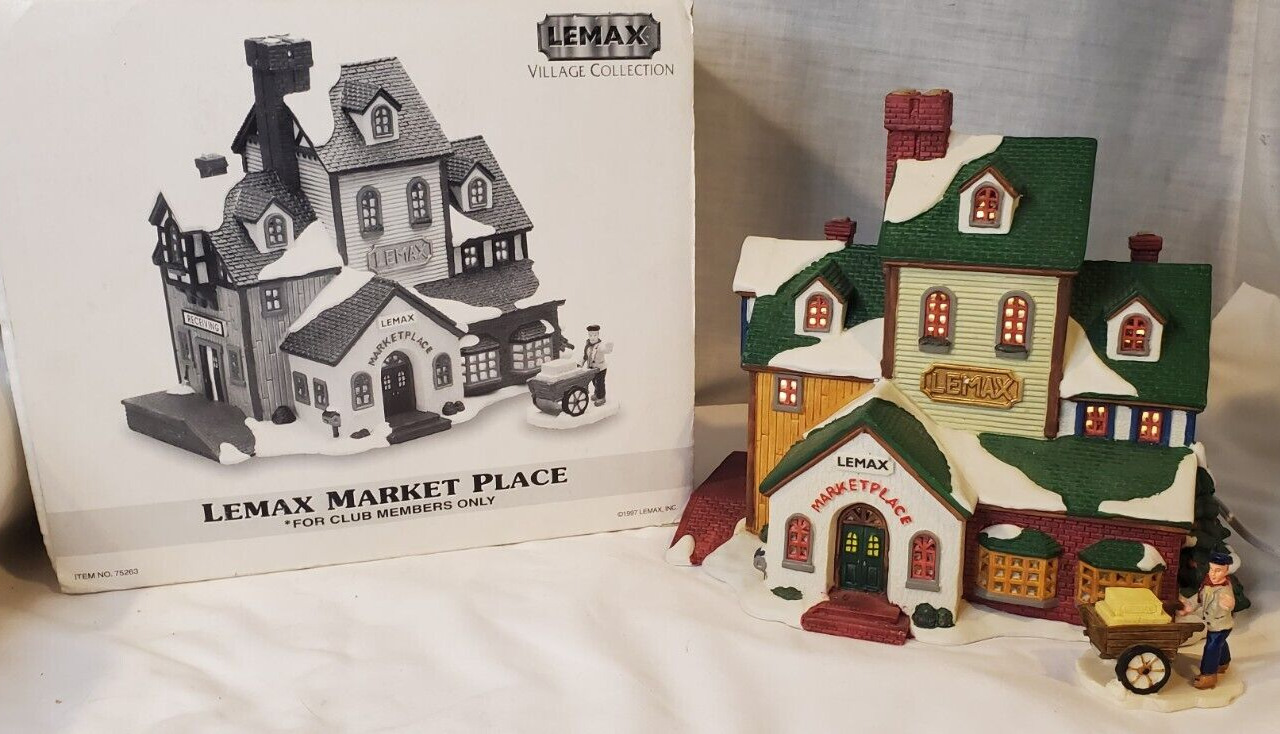 1997 Lemax Village Collection “ Lemax Market Place” For Members Only #75263
