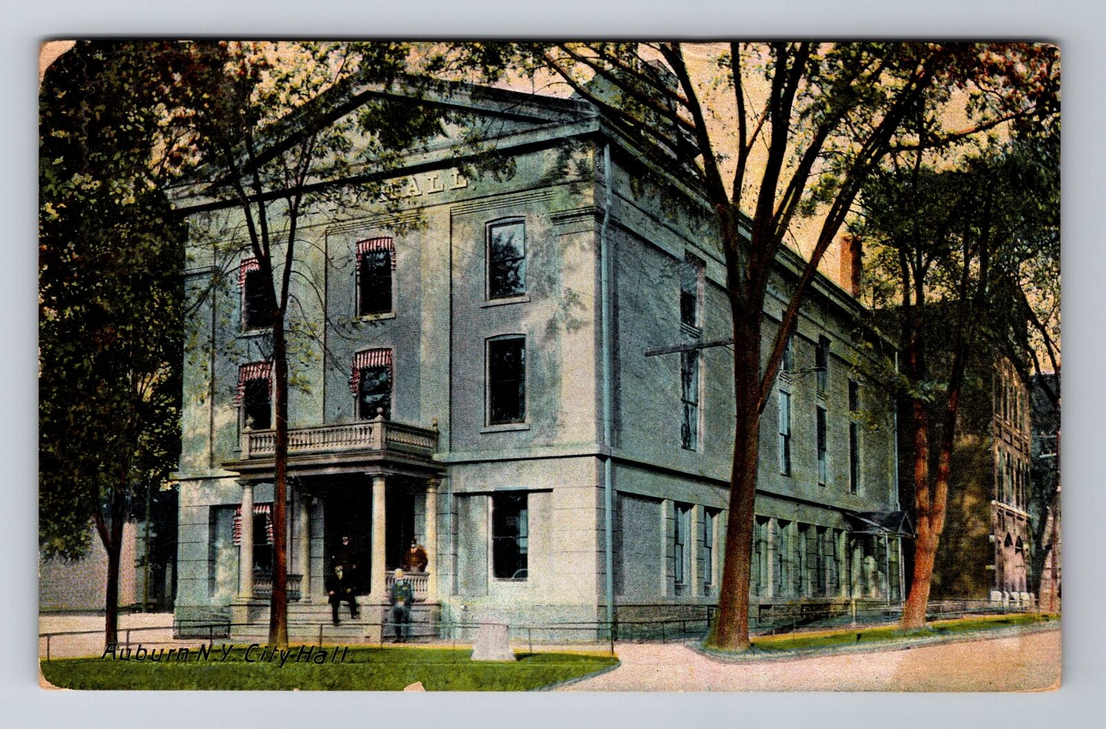 Auburn NY-New York, City Hall, Antique, Vintage c1909 Postcard