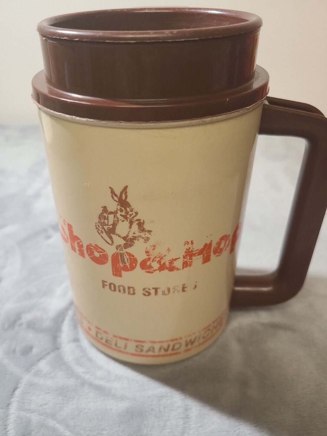 Vintage Shop & Hop Travel Mug 22oz Thermos Brand