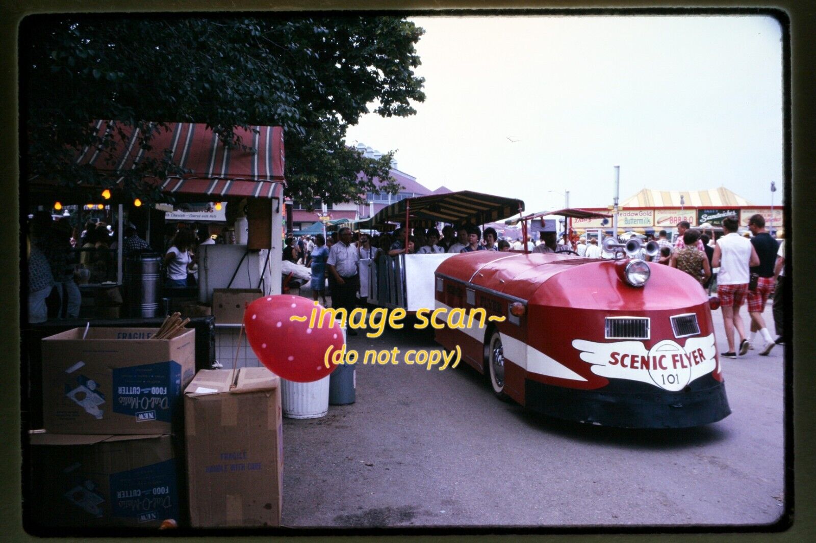 Scenic Flyer Train Illinois State Fair Springfield in 1966 Kodachrome Slide n29b