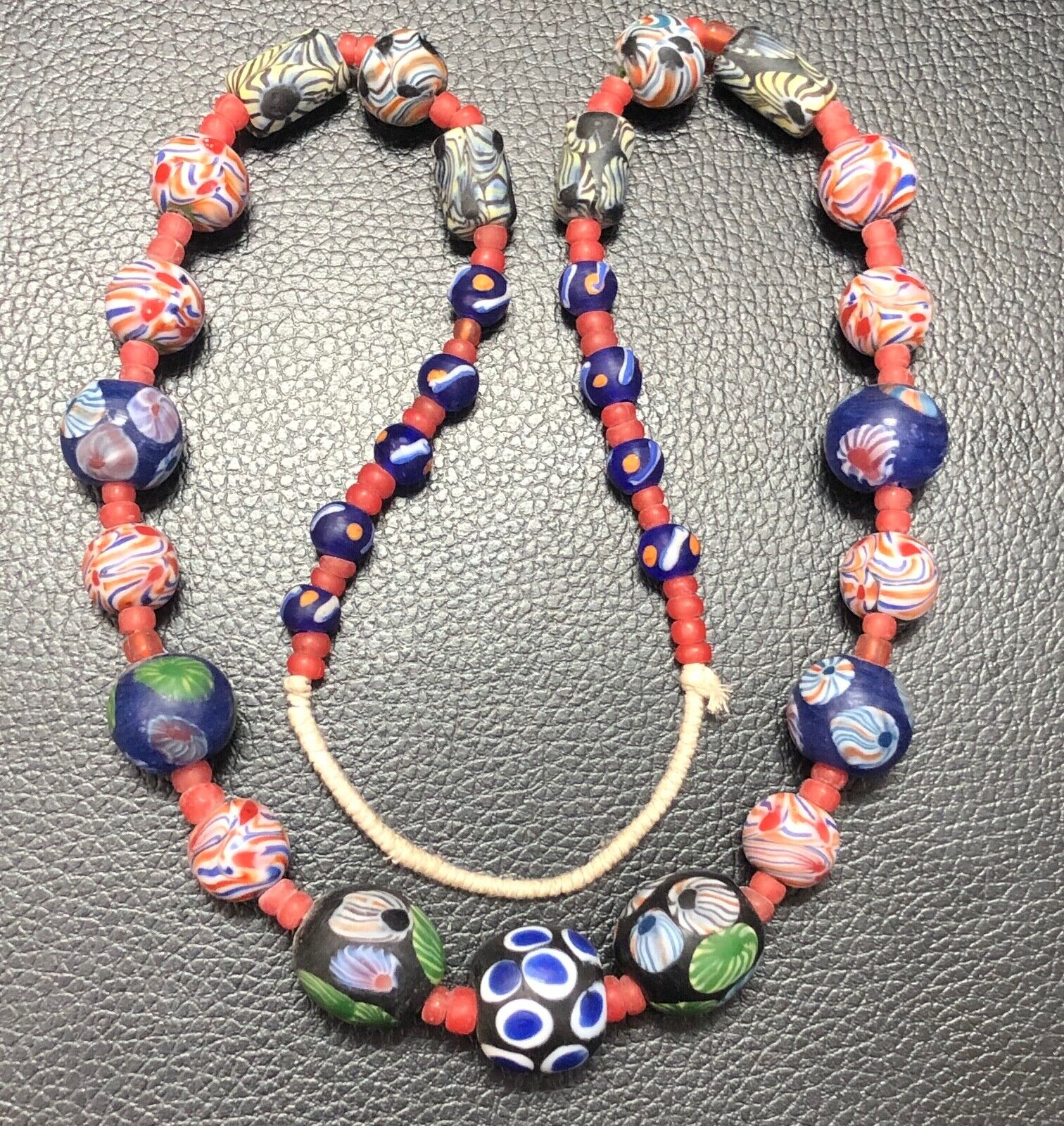 Authentic beautiful vintage african glass beads,genuine african glass beads.