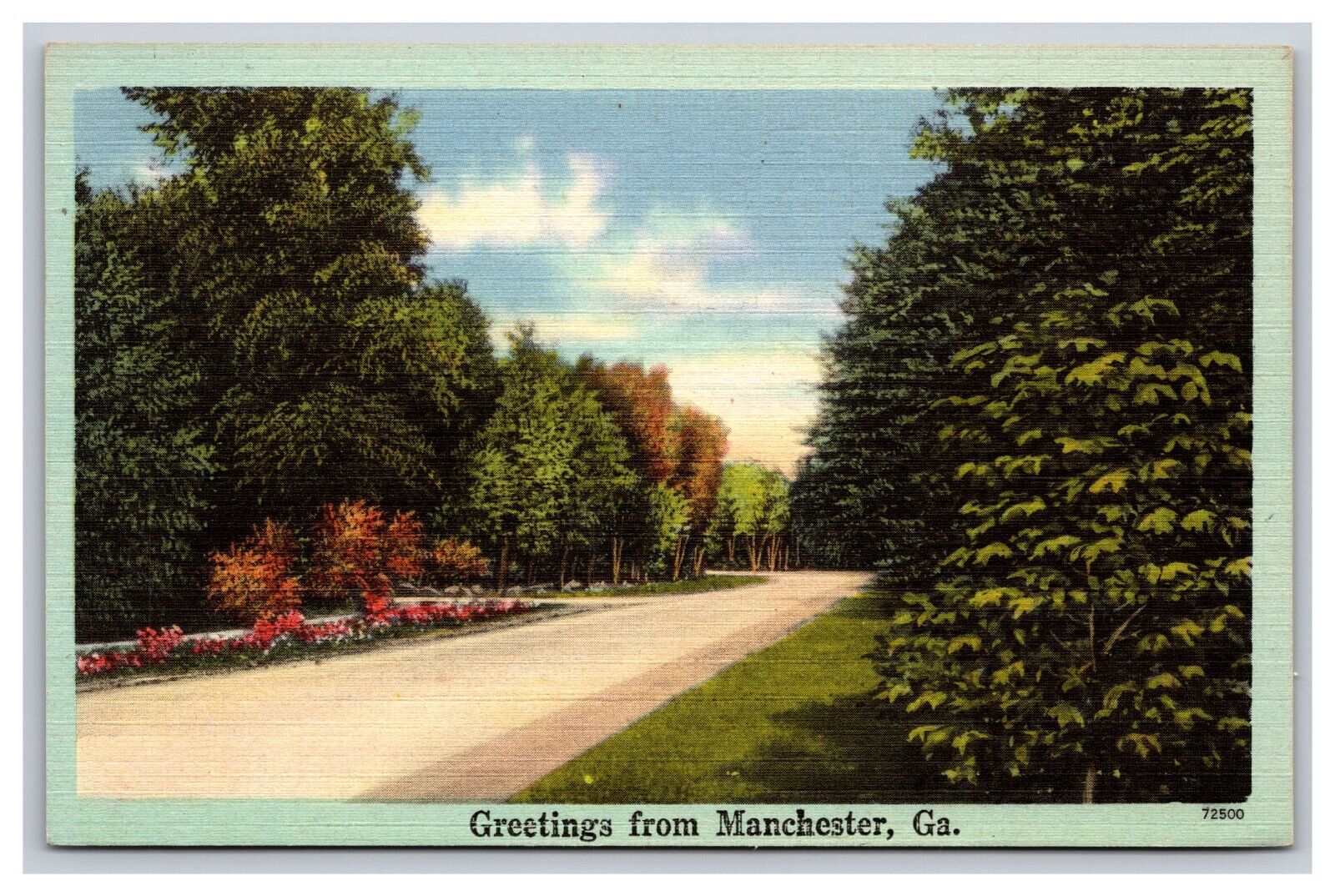 Greetings From Manchester Georgia GA Postcard