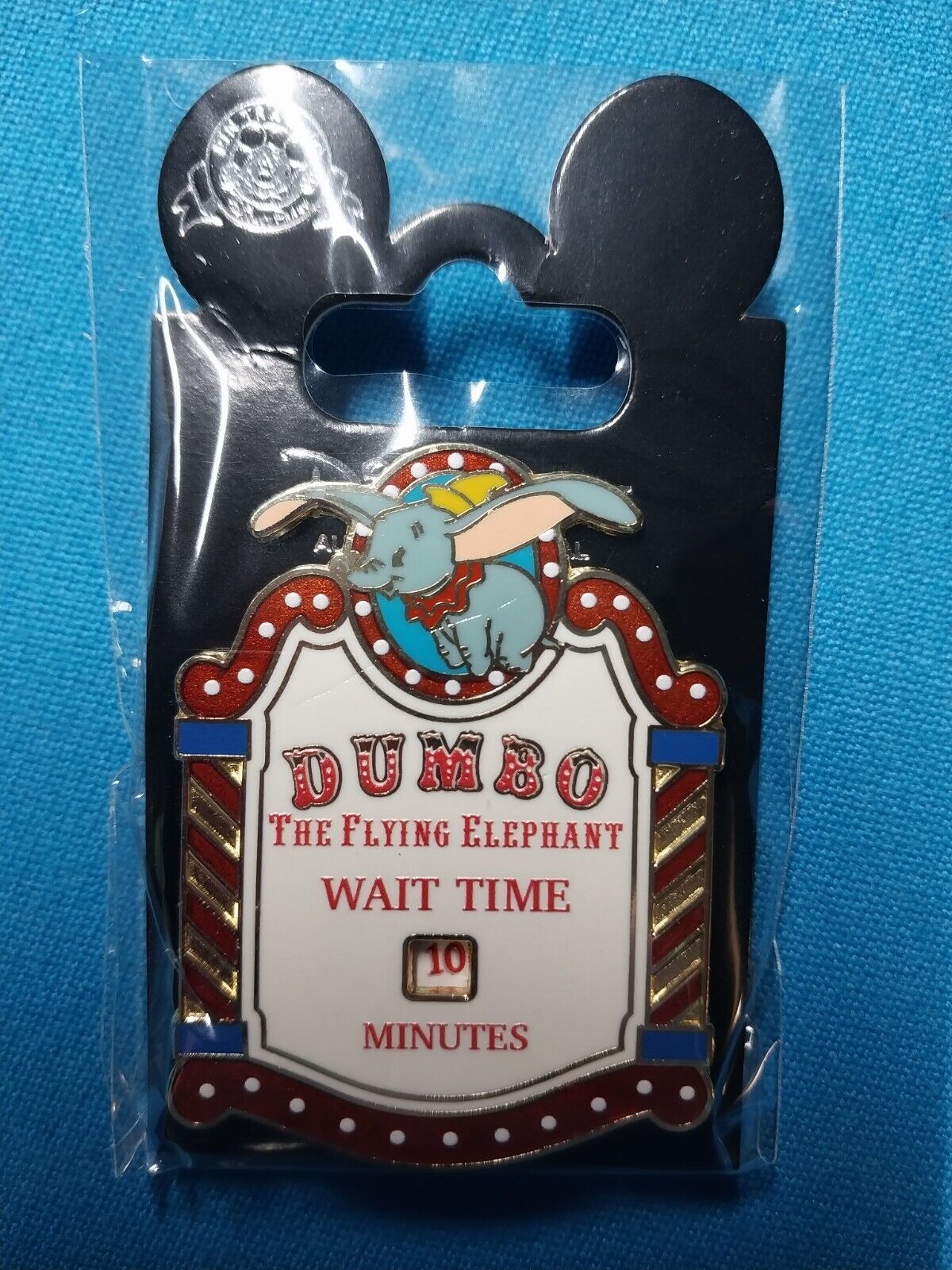 2009 Disney Wait Time Sign HKDL Dumbo the Flying Elephant Collector pin