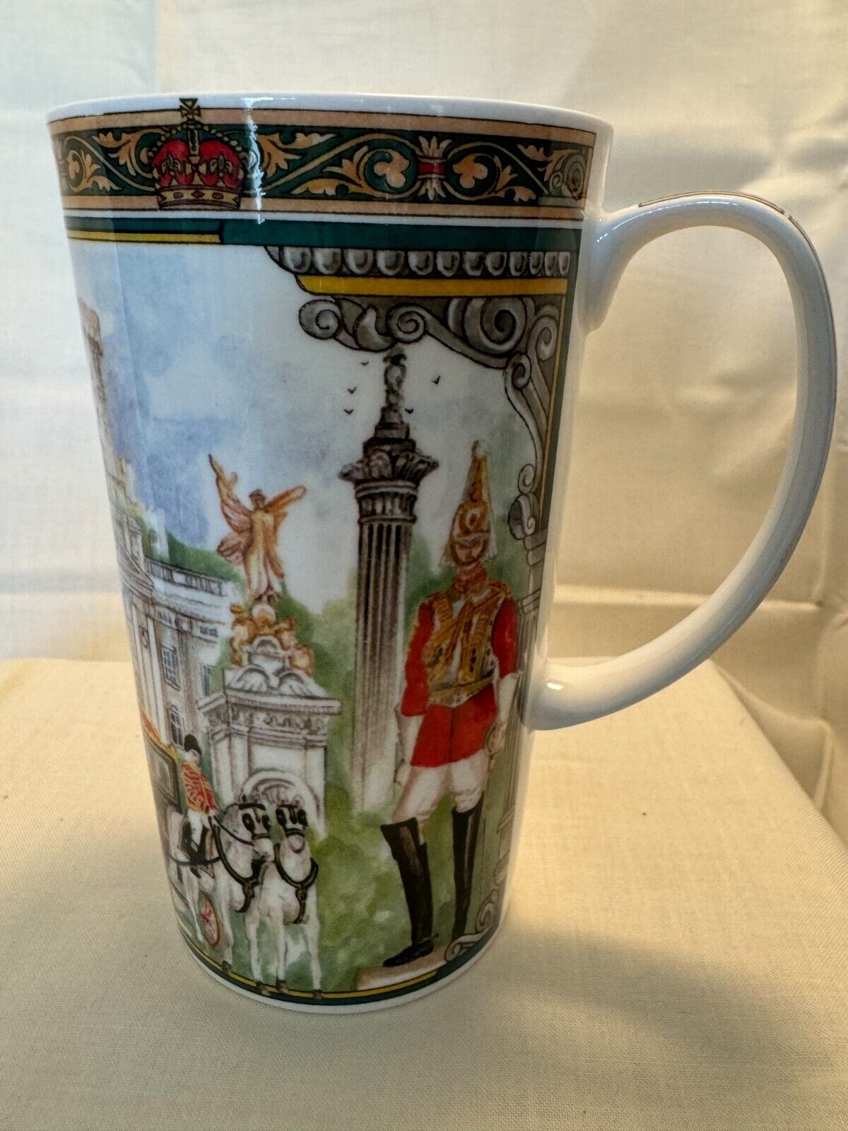 Multiple Scenes of London-Buckingham Palace, Coach, Guards, & More FBC Tall Mug