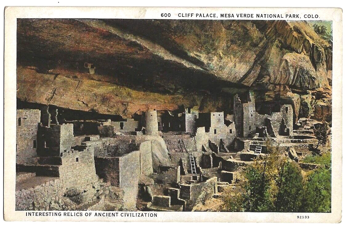 Mesa Verde Park Colorado c1920\'s Native American Indian ruins, Cliff Palace