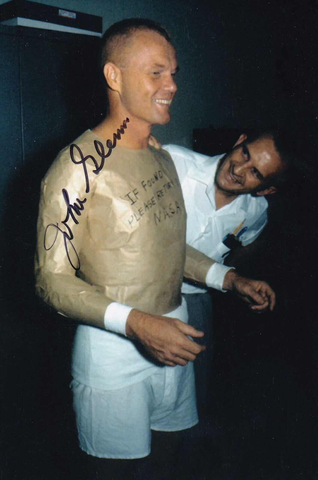 John Glenn US Senator NASA Mercury Astronaut USMC Signed Autograph 4x6 Photo