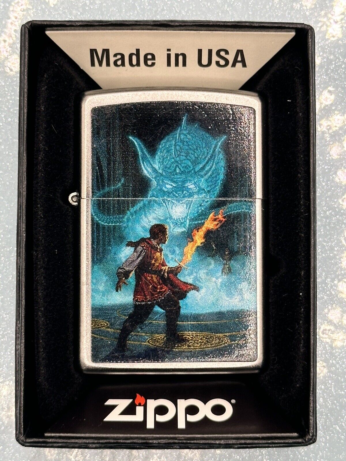 2016 Forged In Fire Chrome Zippo Lighter NEW Bradford Exchange