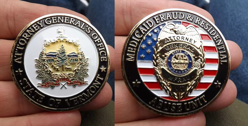 Attorney General MFRAU VT Abuse Unit Medicaid Fraud & Residential Challenge Coin