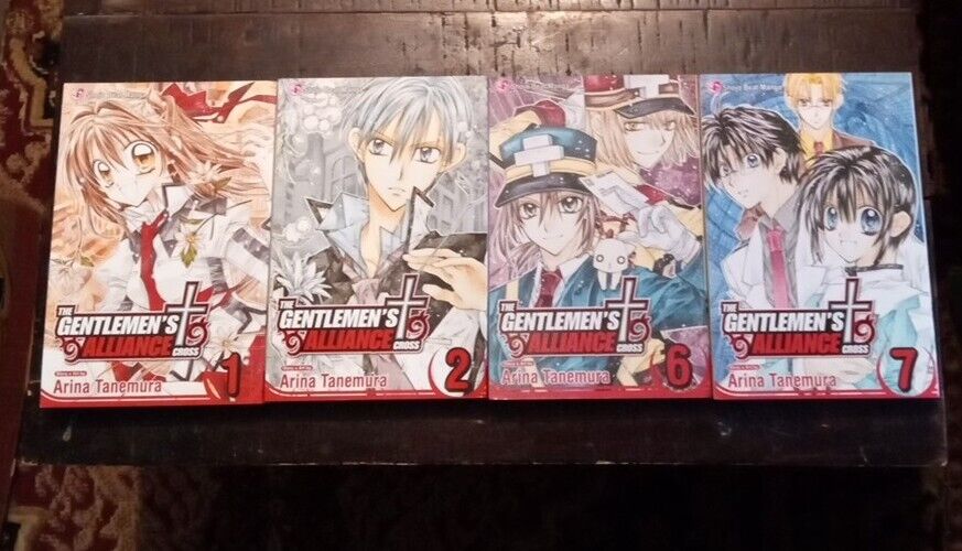 The Gentleman\'s Alliance Cross Vol. 1, 2, 6 & 7 Books Lot Of 4 Shojo Beat Manga