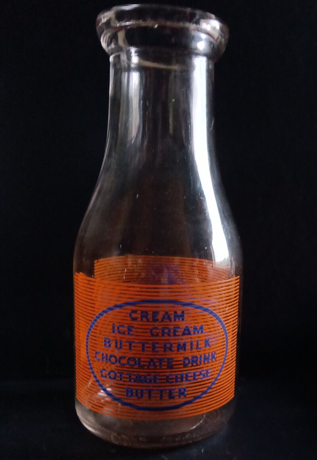 Vintage UC Davis California Dairy Industry Division Glass Milk Bottle 1942/43