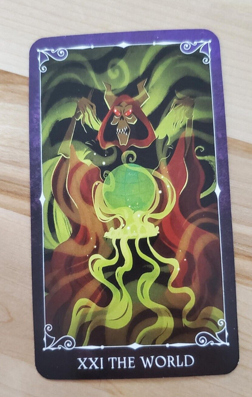 HORNED KING - XXI The World {Black Cauldron} Disney Villain Tarot Card