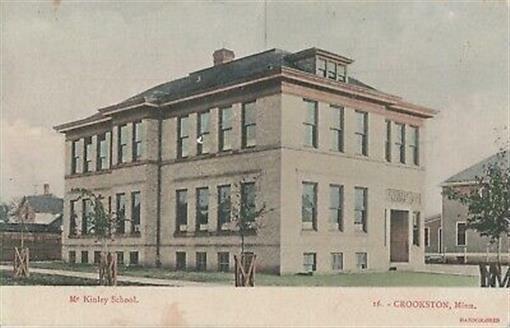 McKinley School-Crookston Minnesota-St Vincent & St Paul Railroad-1909 RPO