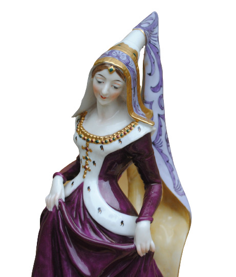 German Dressel Kister Antique Medieval Queen Porcelain Figurine