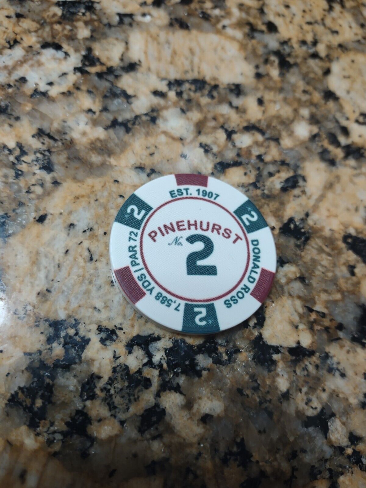 Pinehurst #2 Poker Chip.  Ball Marker  North Carolina US Open 2024
