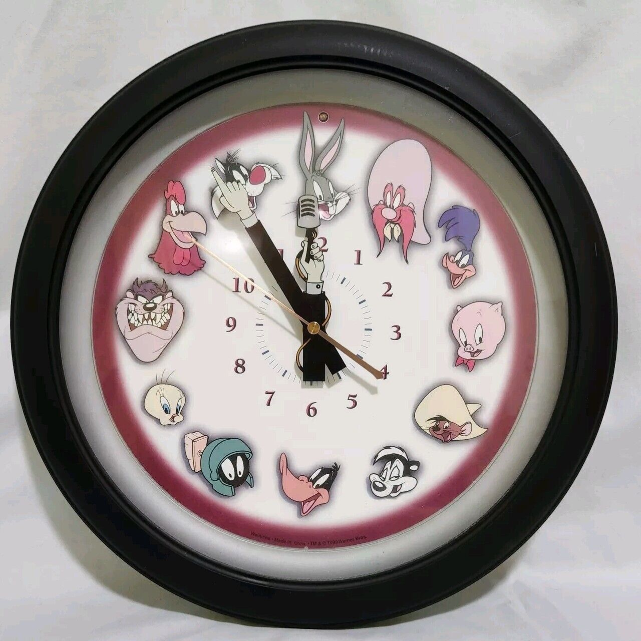 Looney Tunes Warner Bros Talking Wall Clock 1999 Westclox