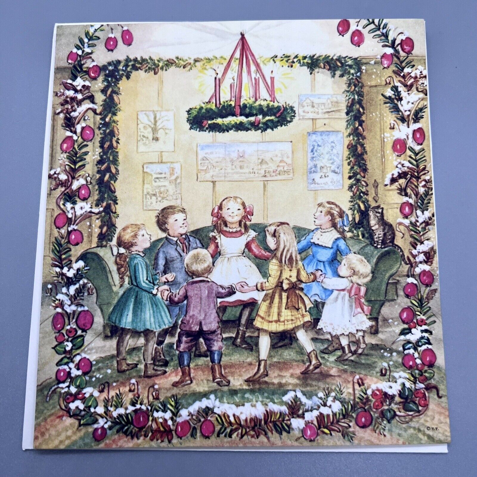 Vintage Tasha Tudor Christmas New Years Card Irene Dash No. CT 72-68H NOS