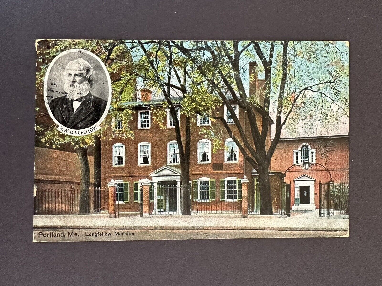 Portland Maine Me. Longfellow Mansion Vintage Postcard D136