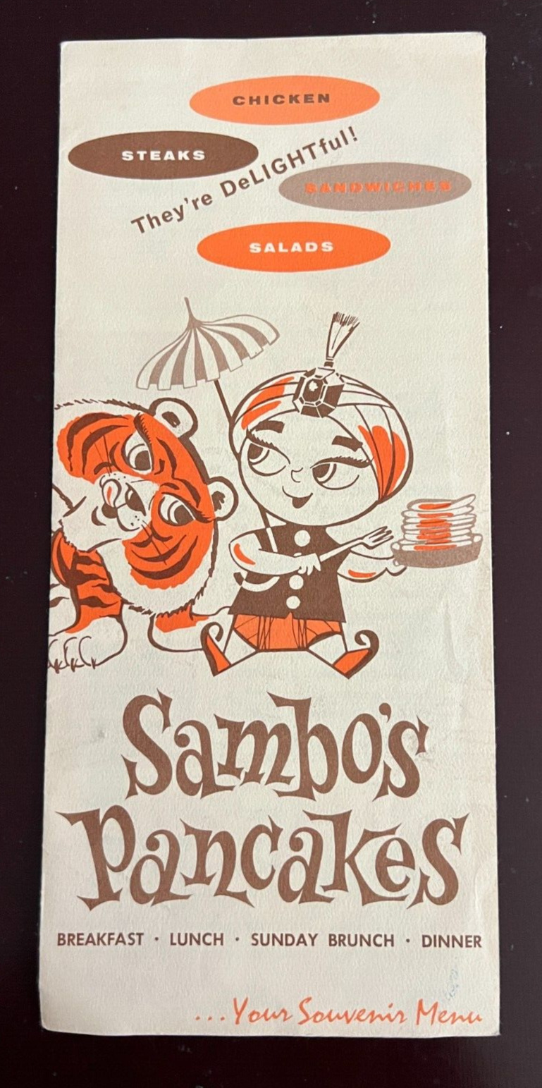 Vintage 1950s-1960\'s Sambo\'s Pancakes Souvenir Menu