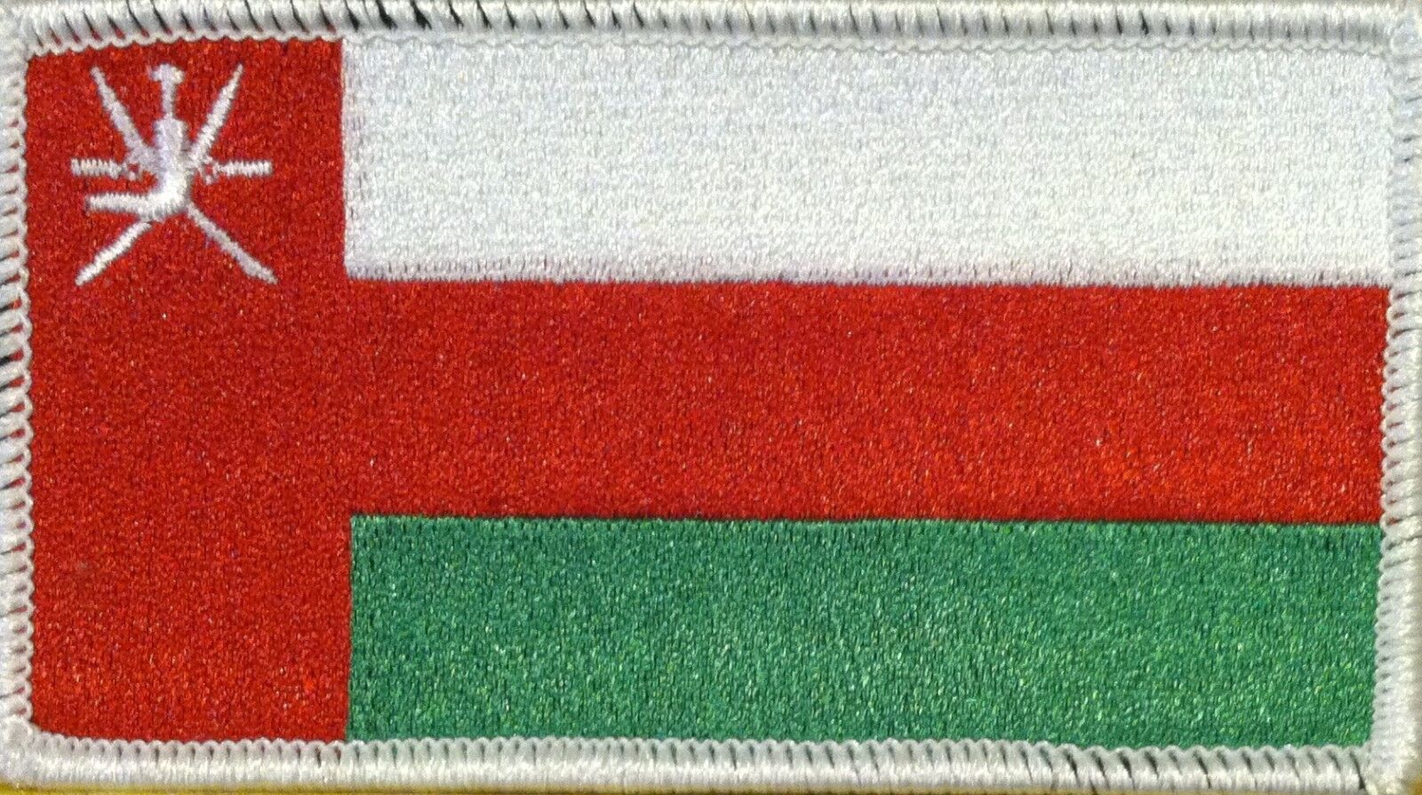 OMAN Flag Patch Military Patch W/ VELCRO® Brand Fastener WHITE BORDER #8