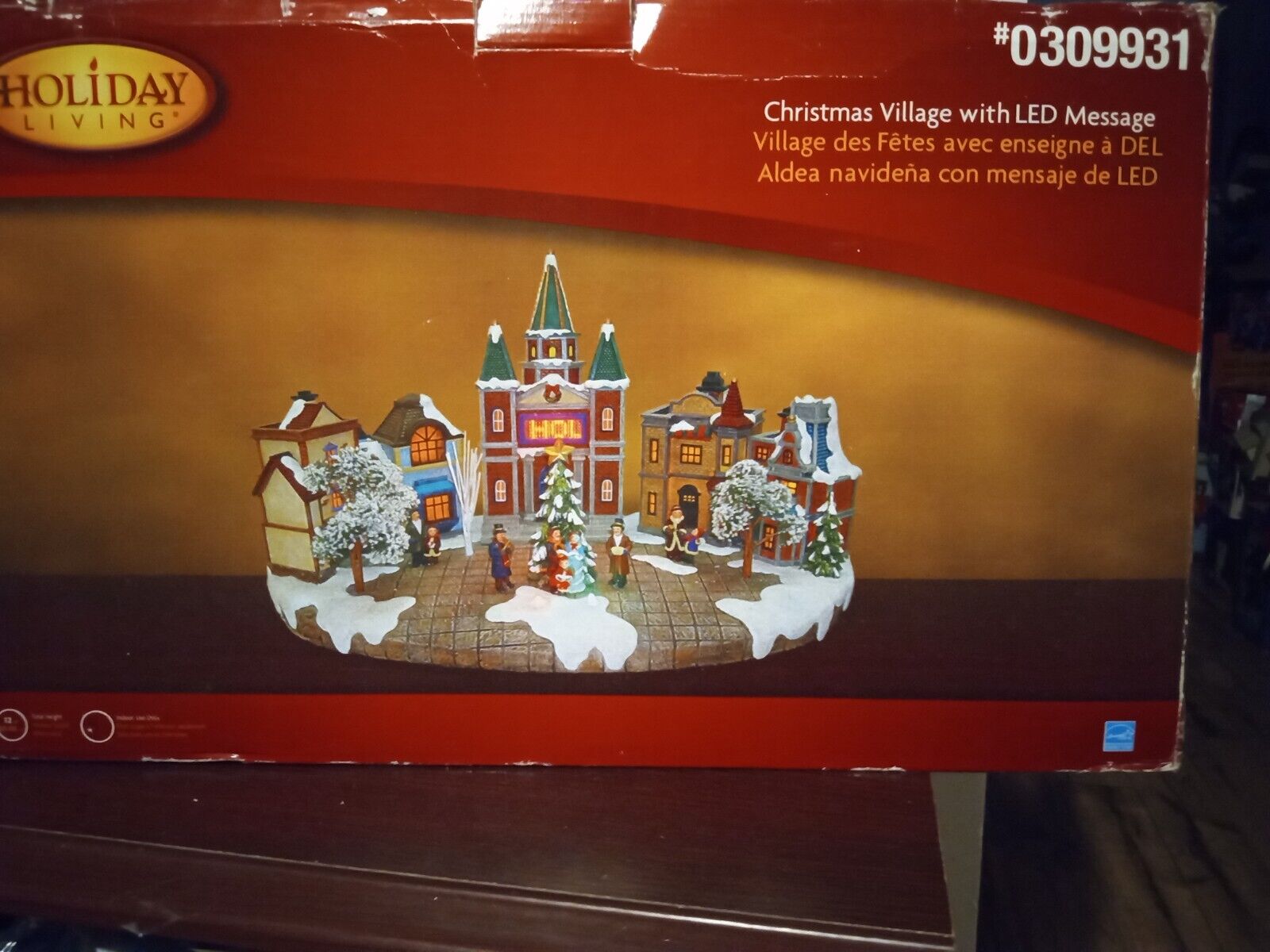 HOLIDAY LIVING Christmas Village w/ LED Message 0309931