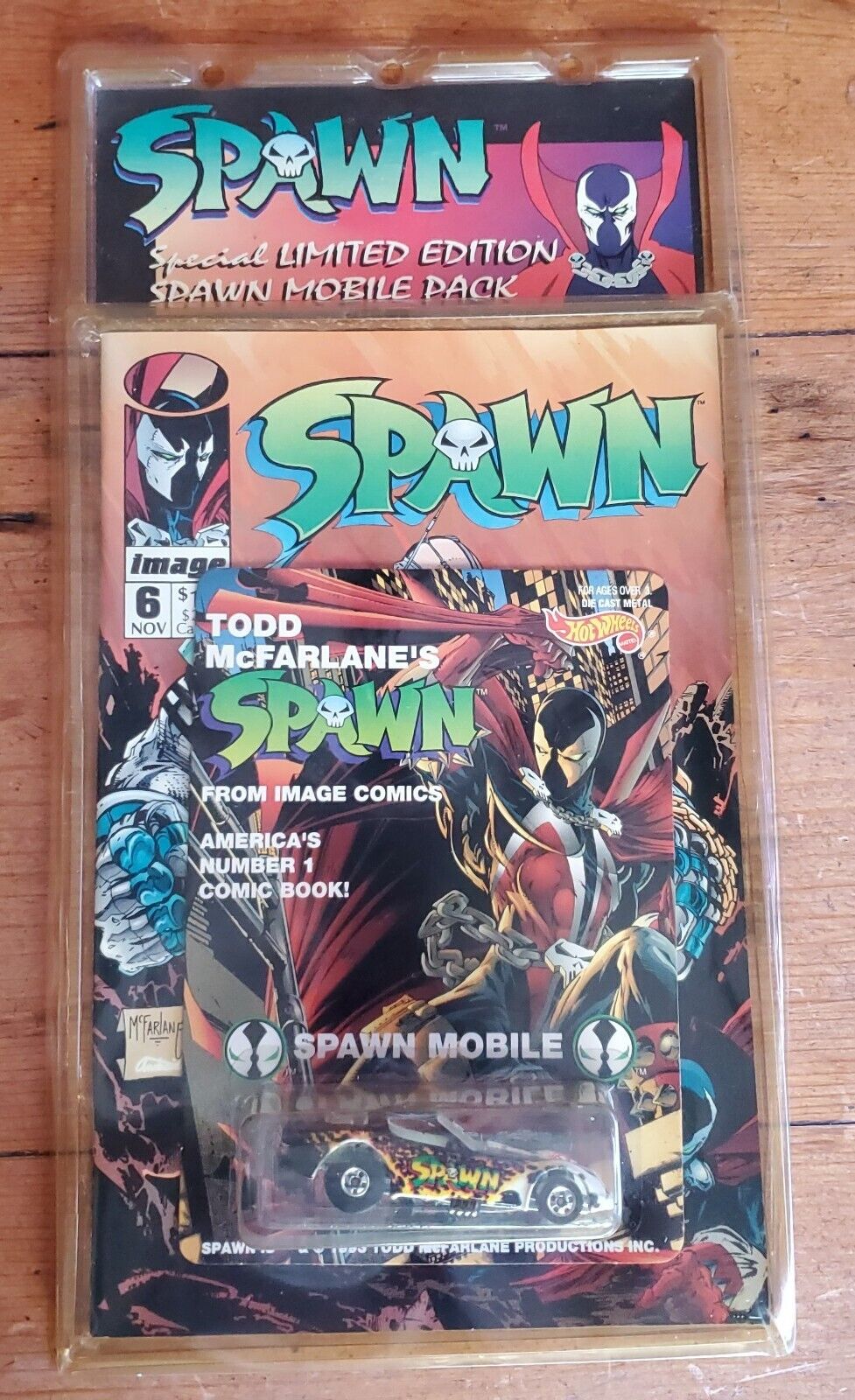  Spawn hot wheels spawn Comic Todd McFarlane Limited Edition Collector\'s Pack 