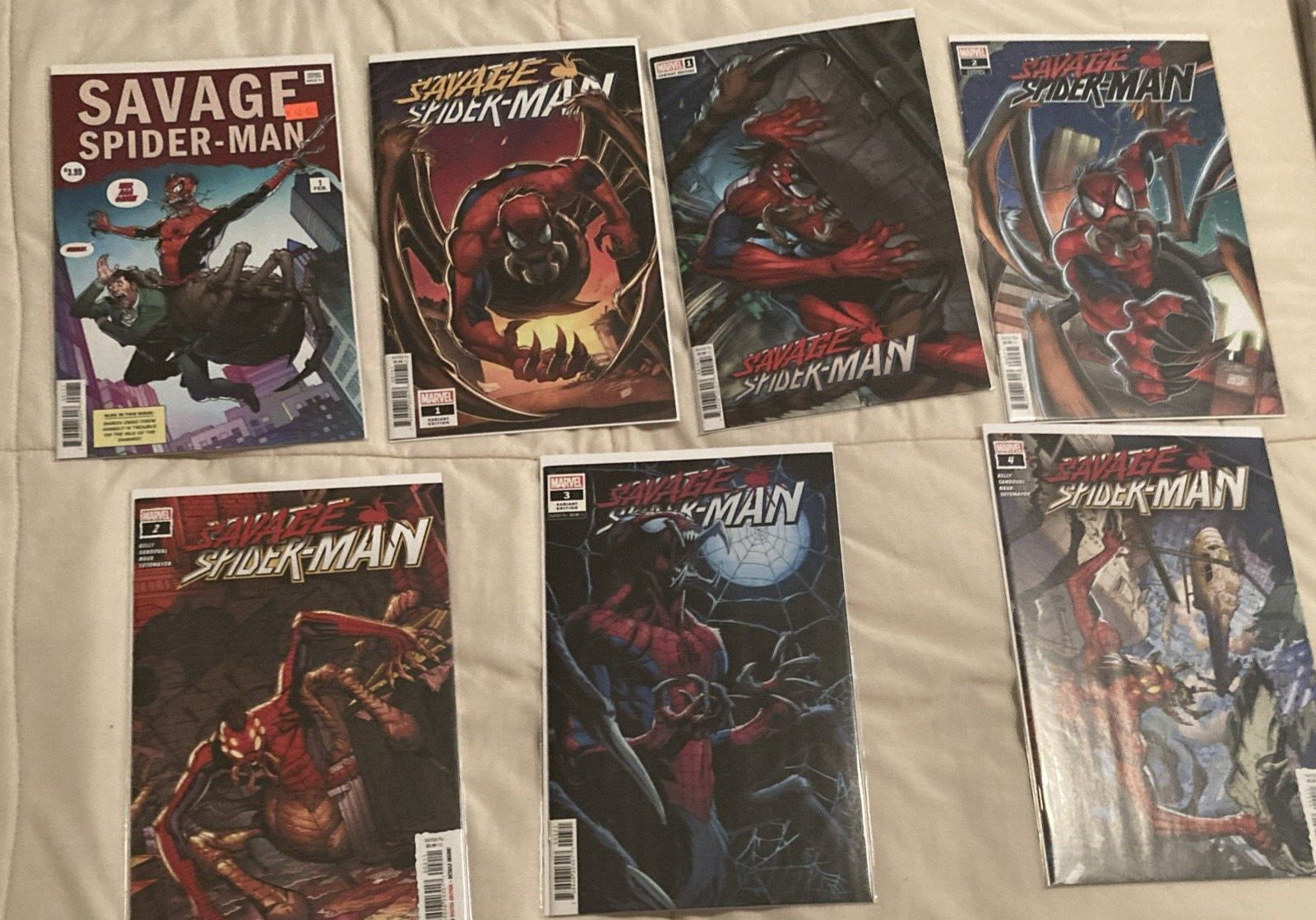 Savage Spider-Man #1-4 Comic Lot with Variants