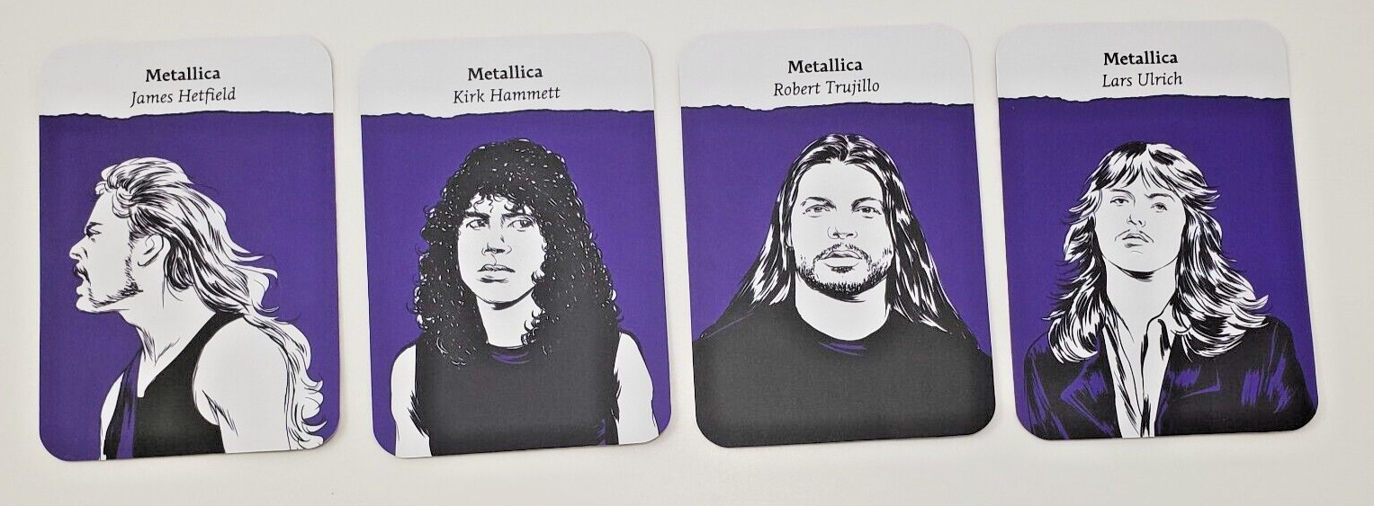 Metallica Complete Card Set of 4 Mint 2018 James Hetfield Lars Ulrich