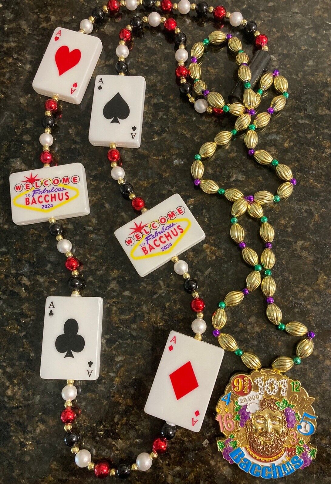 Krewe Of Bacchus 2024 Fabulous Las Vegas & Heavy Medallion Beads