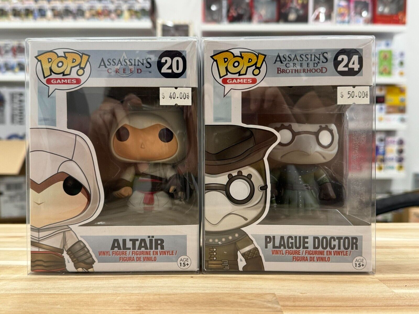 Set of 2 Funko Pop Assassin's Creed - Altair #20 Plague Doctor #24