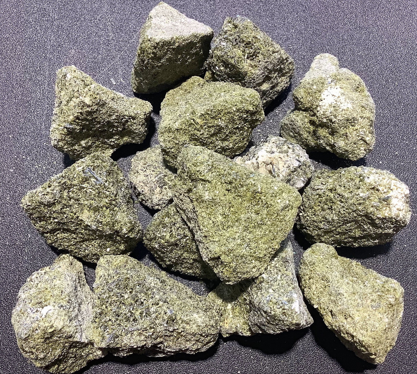 Bulk Wholesale Lot 1 LB Rough Green Epidote Crystal Druzy One Pound Raw Stones