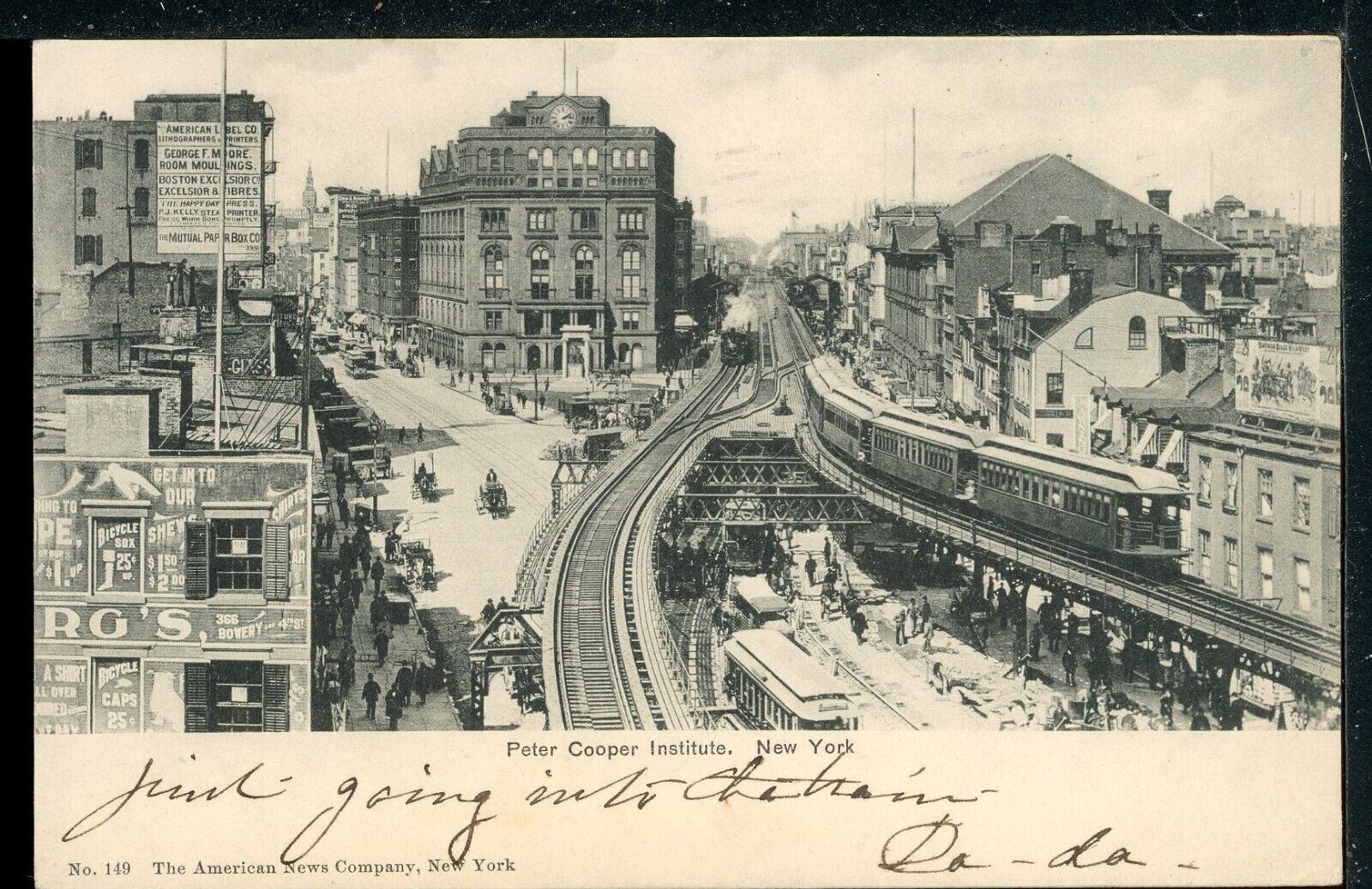 1900\'s UDB Peter Cooper Institute New York City Historic Vintage Postcard