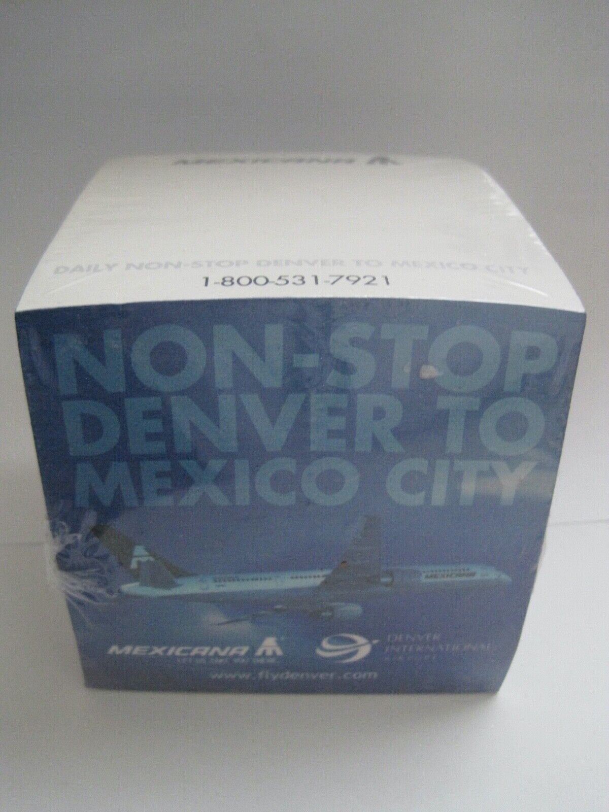 Mexicana Air Non - Stop Denver Paper Cube