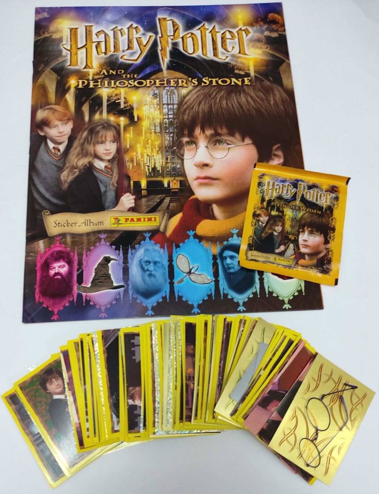 Panini Harry Potter The Philosopher's Stone 2001 Full Set + Album + Sealed Pkt