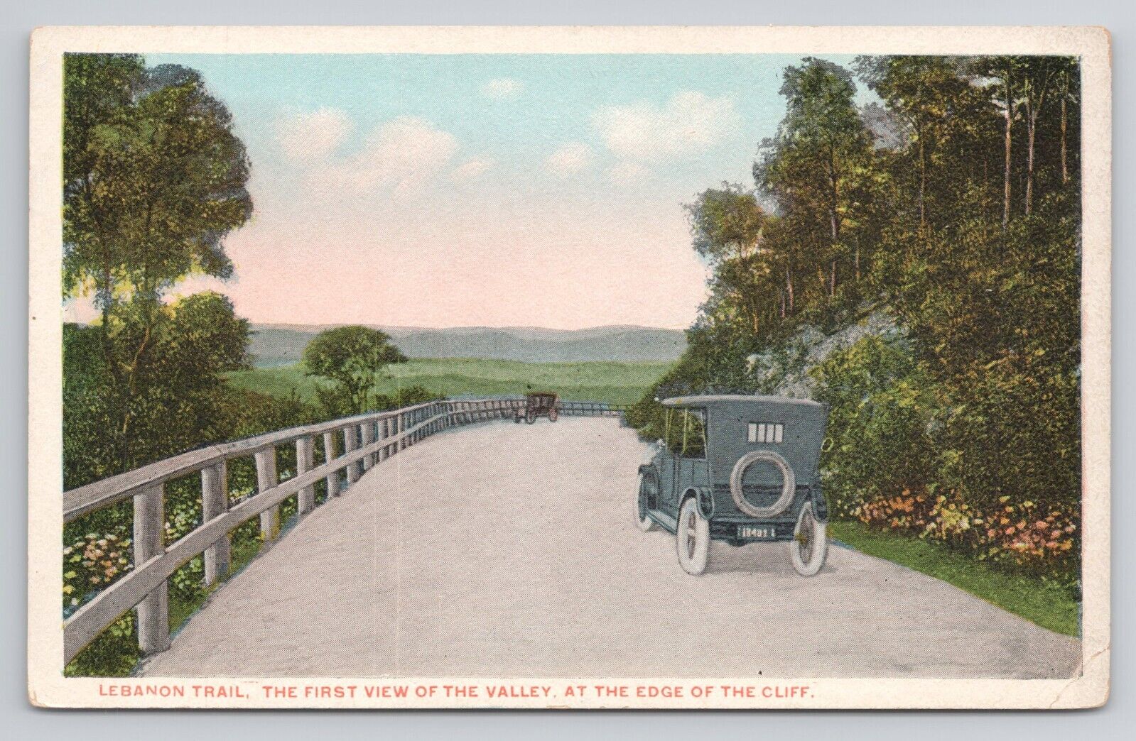 Postcard Lebanon Trail The First View Of The Valley Pennsylvania c1920