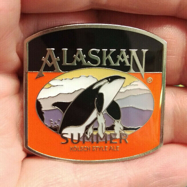 Alaska collectible Tie Tac Lapel Pin, Alaskan Summer Kolsch Ale Beer Pin w/ Orca