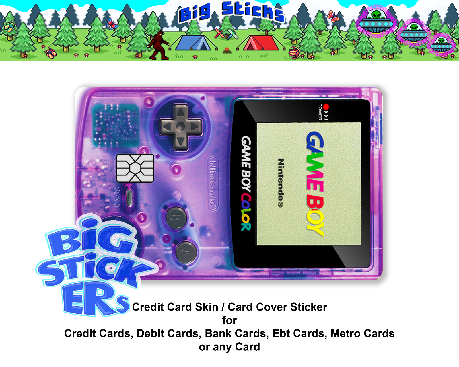 Color Game Boys Assorted Credit Card Skin Cover, SMART Card Sticker Skin Decal