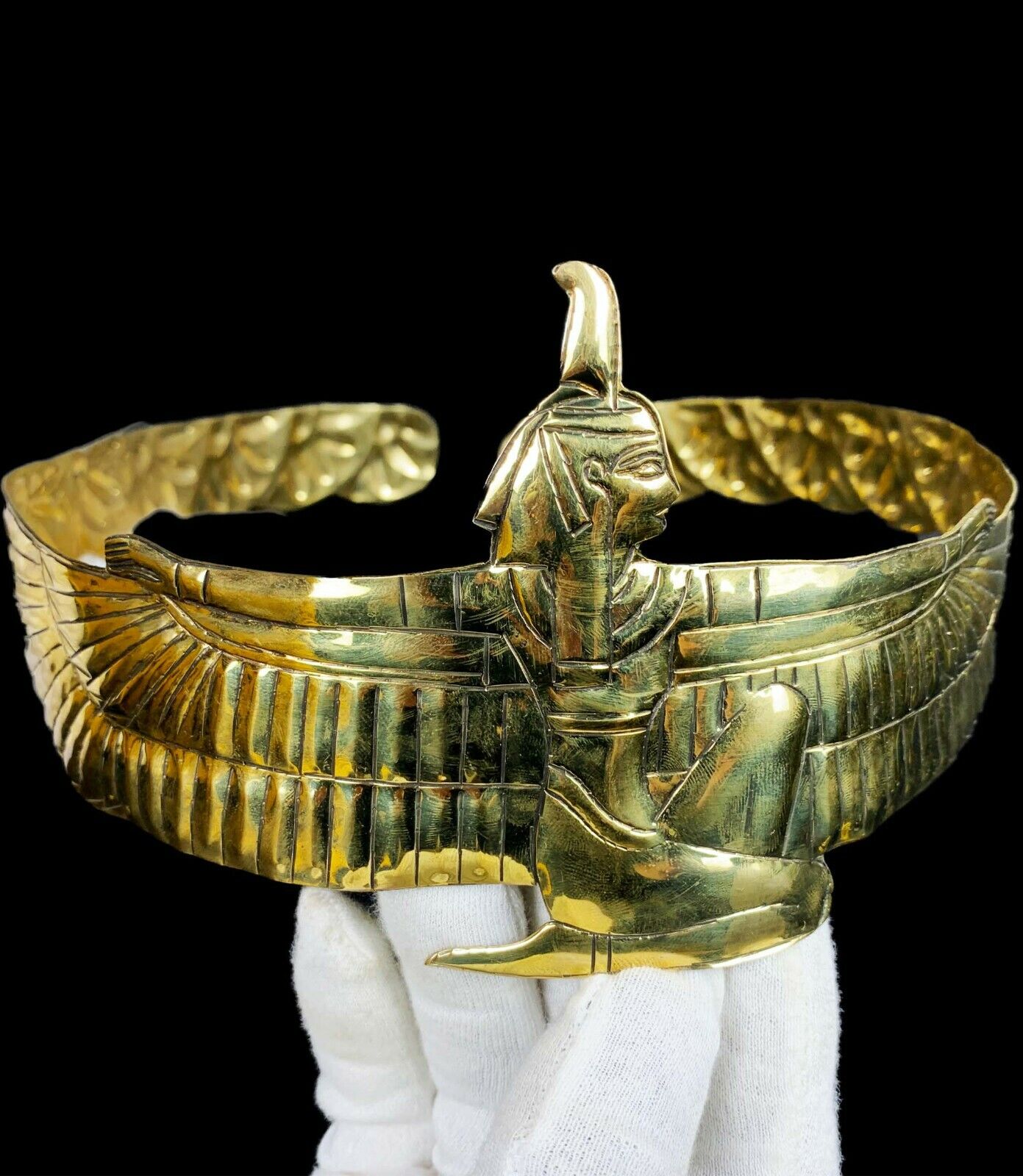 Unique Handmade Egyptian pharaonic crown of Maat the goddess of justice
