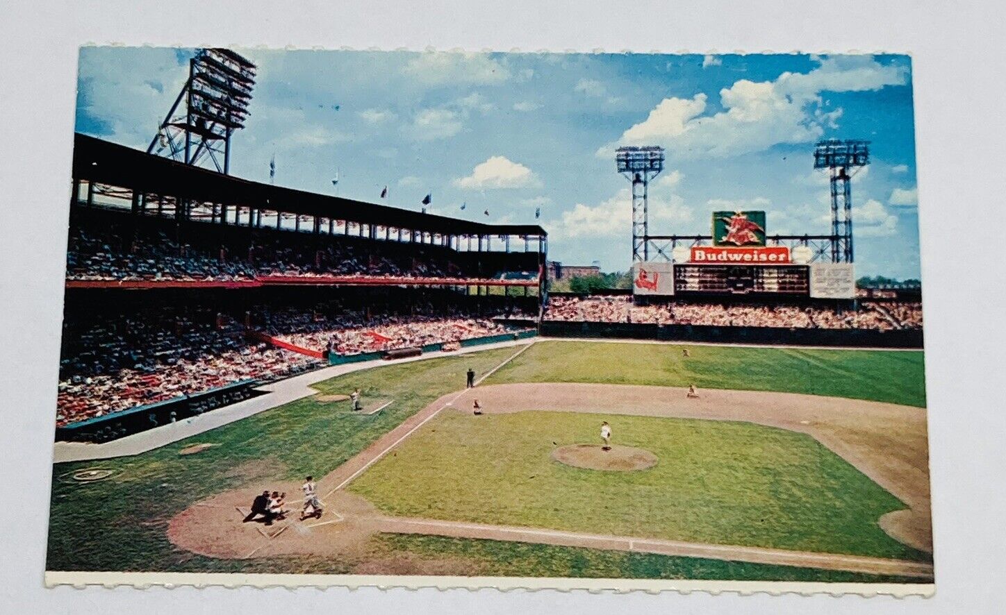 Vintage Mini Postcard Busch Stadium Hole Of The Cardinals St Louis Baseball P2