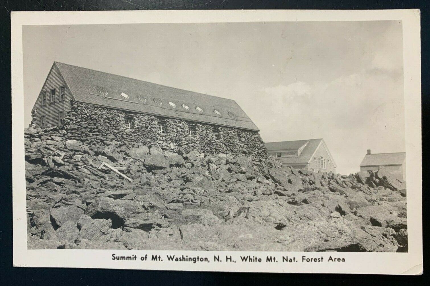 RPPC Postcard Summit of Mt Washington NH White Mountains