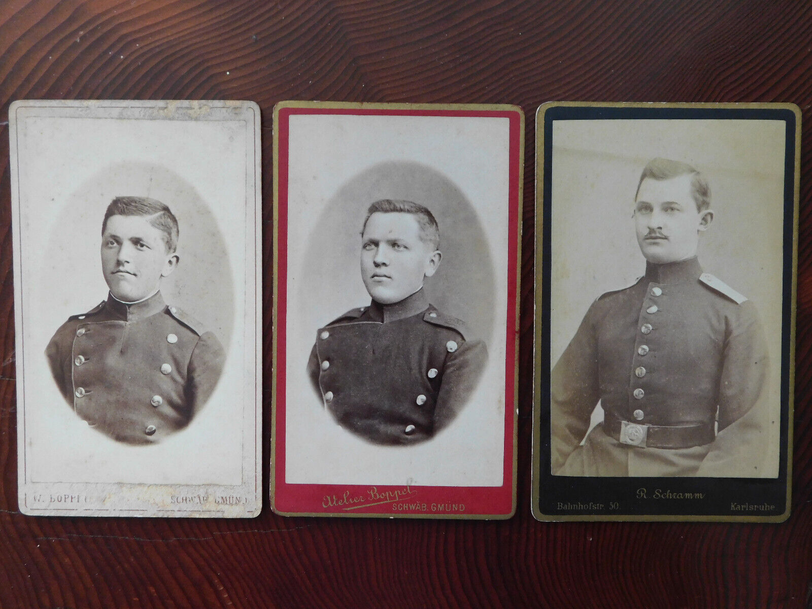 Antique German Military Soldiers in Uniform Cabinet Card Photograph - late 1800s