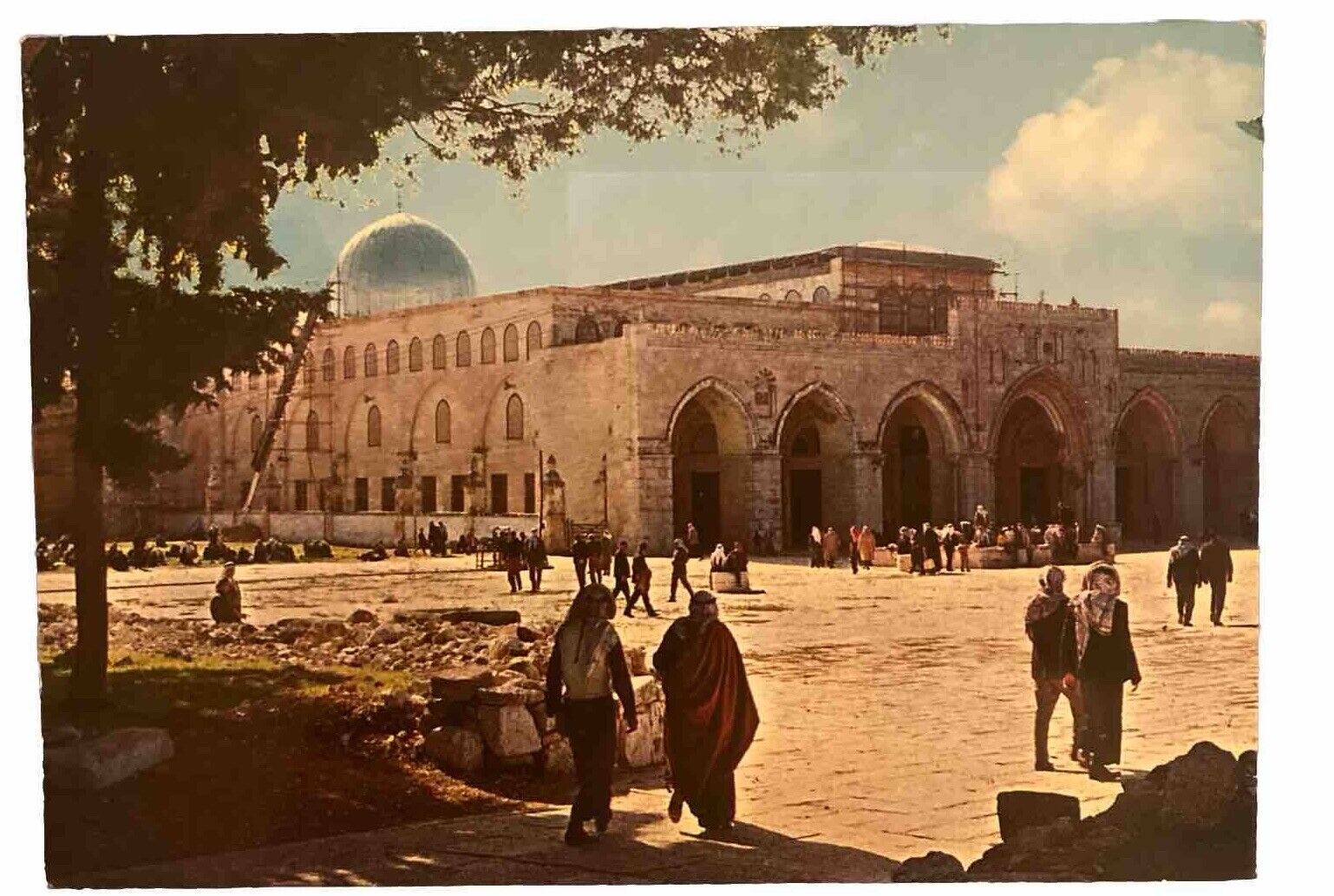Vintage Postcard Mosque of Aksa Jerusalem Made In Israel Unposted 4x6”