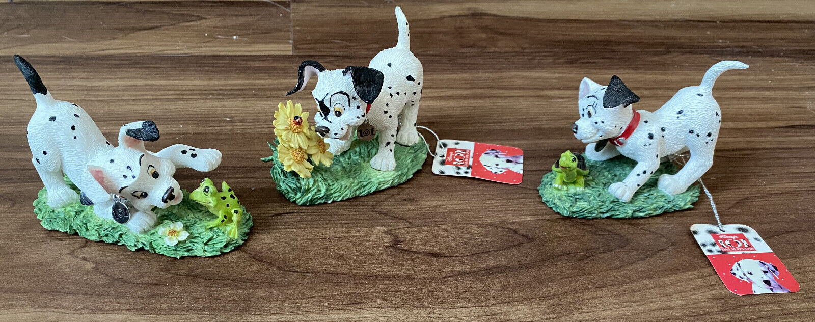 Vintage 1997 Disney 101 Dalmatians Figurine Lot Makin Tracks, Lucky to Have You