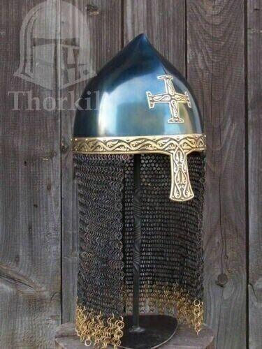 Medieval Spectacle Armor Viking Helmet With Chain mail European x-mas gift item